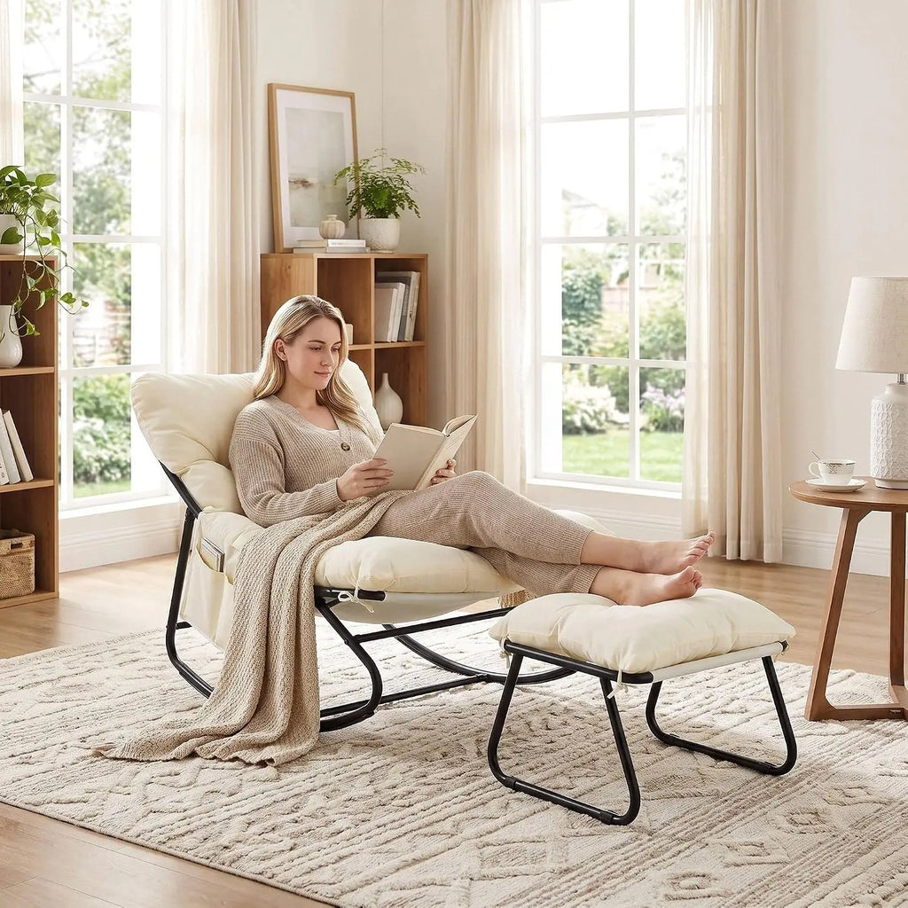 Fauteuil à Bascule Extérieur avec Repose-Pieds – vue détaillée 2