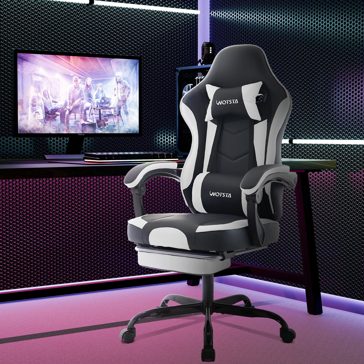 Fauteuil de Bureau Repose-Pied Dossier Inclinable – vue détaillée 1