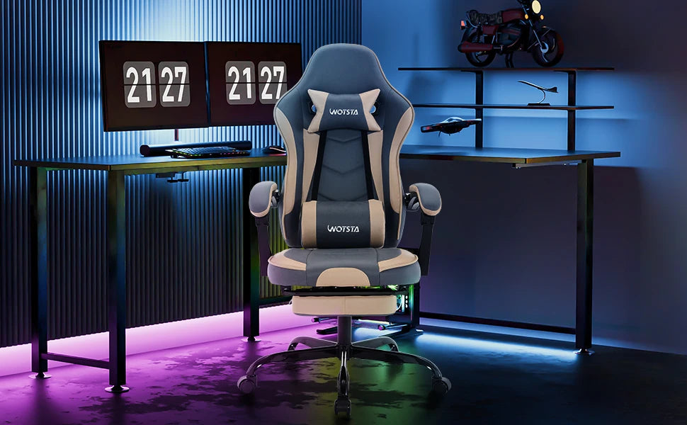 Fauteuil de Bureau Repose-Pied Dossier Inclinable – vue détaillée 3