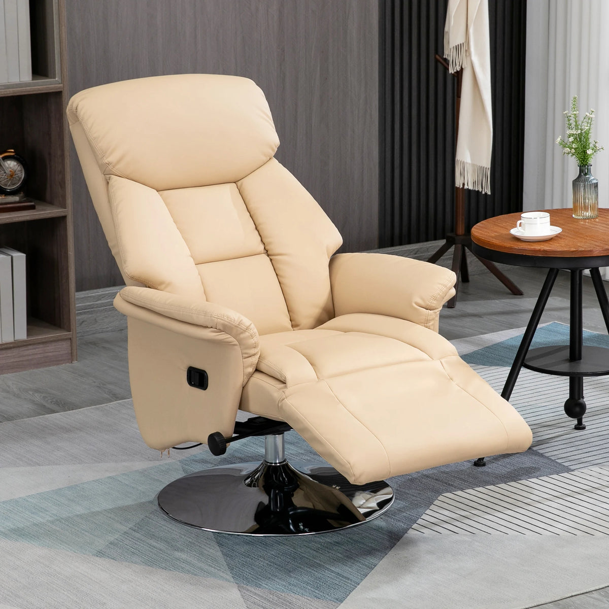 Fauteuil Relax Simili Cuir Inclinable et Pivotant – vue détaillée 1