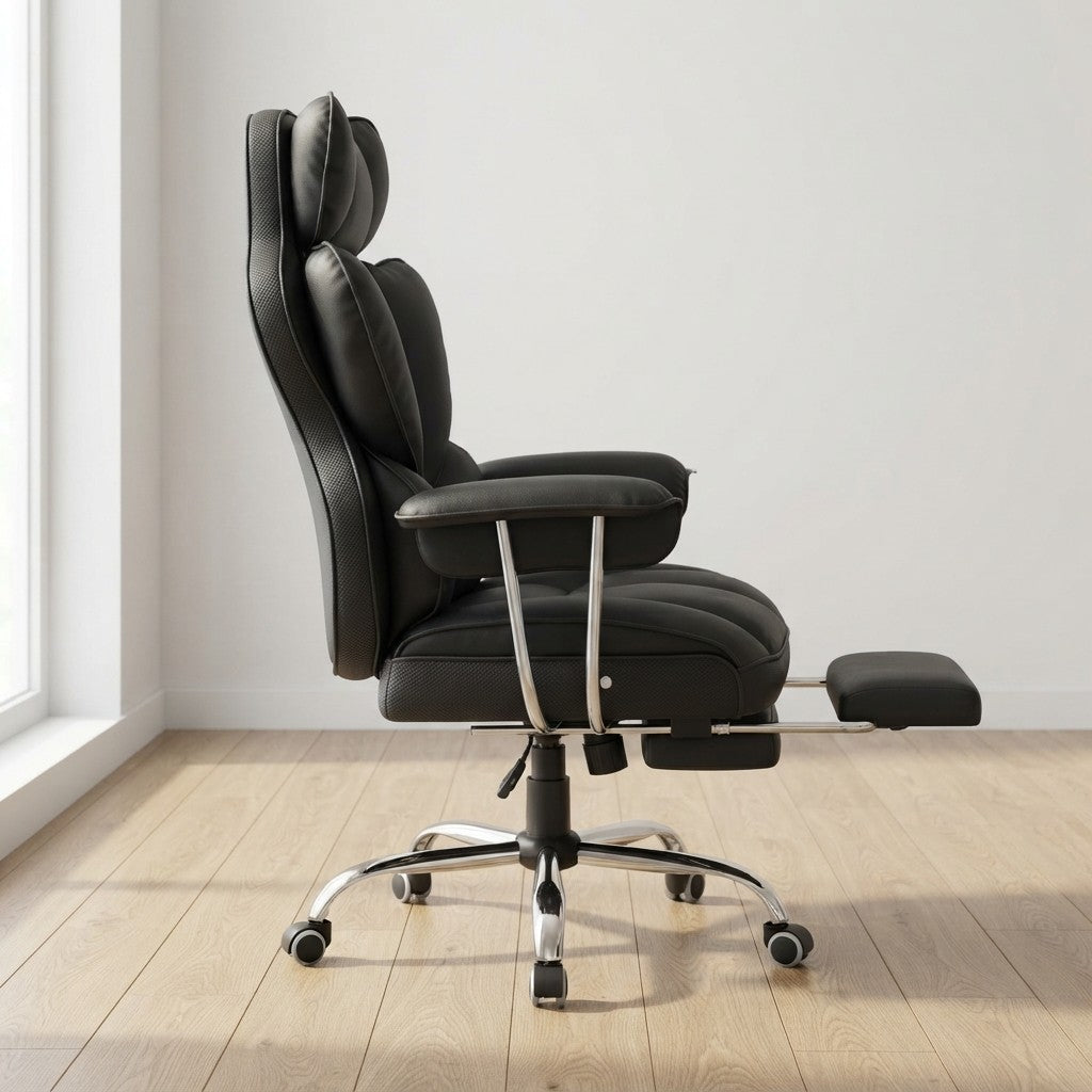Fauteuil de Bureau Confortable avec Repose-Pieds dans un espace de travail moderne